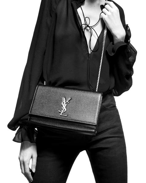 black ysl kate|KATE MEDIUM IN GRAIN DE POUDRE EMBOSSED .